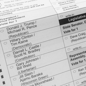 Ballot for 2016 Election