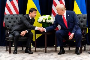 President Donald Trump with Ukrainian President Vlodymyr Zelensky