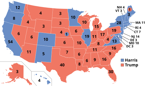 2024 presidential election by state.